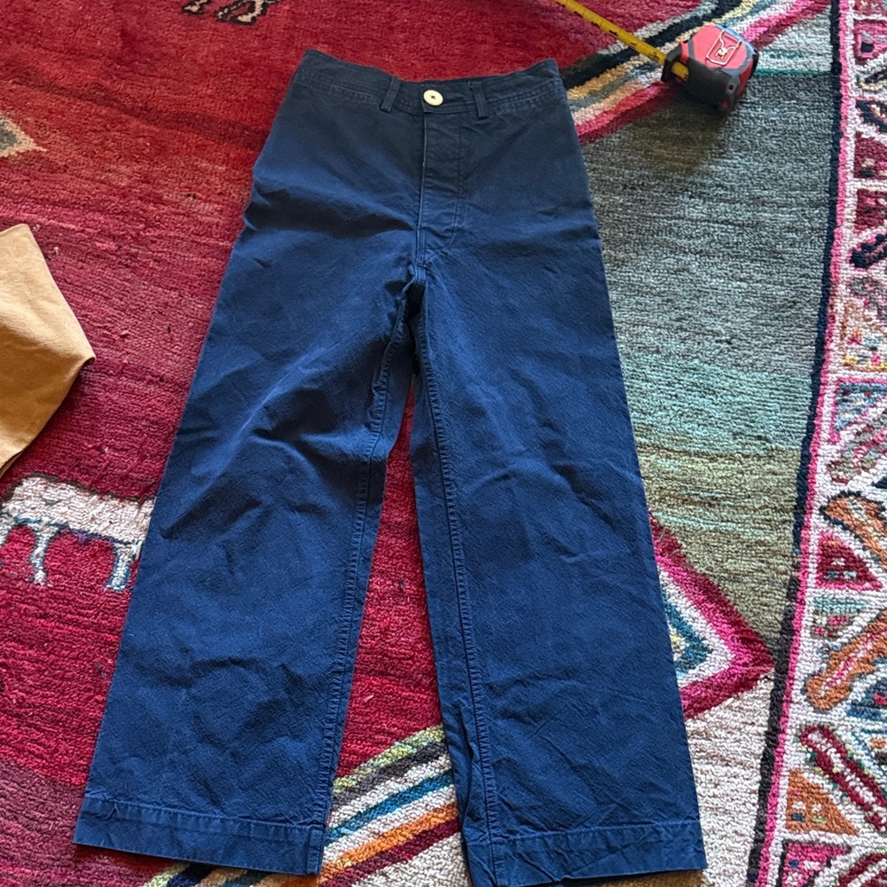 Jesse Kamm “Kamm Pants” Sailor Wide Leg Blue Canvas - will trade for size 6 or 8